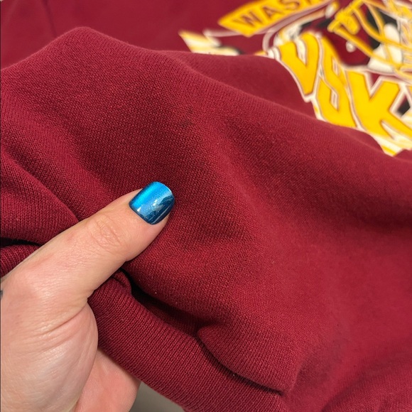 Vintage Trench Washington Redskins Cotton Blend Crewneck Sweatshirt, XL - Picture 8 of 9